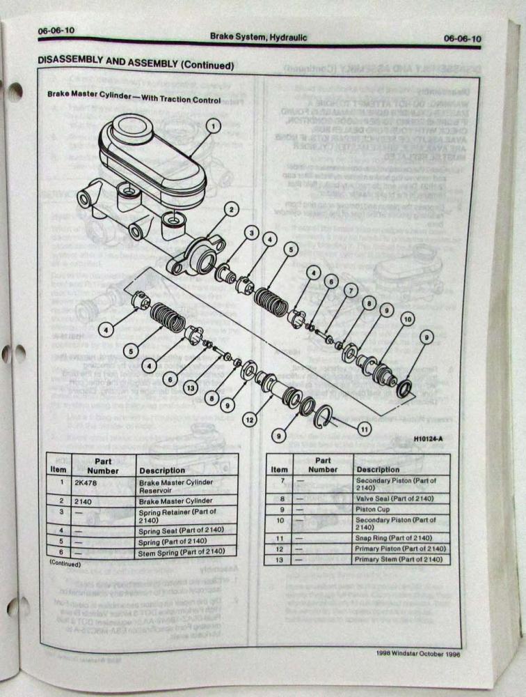 1998 Ford Windstar Van Service Shop Repair Manual