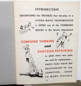 1954 Lincoln Mercury Mechanic Service Training Manual HydraMatic Transmission #2