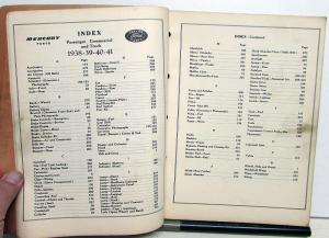 1938-1941 Ford & Mercury Dealer Chassis Parts Price List Catalog Book Car Truck