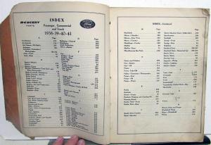 1938-1941 Ford & Mercury Dealer Chassis Parts Price List Catalog Book Car Truck