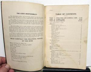 1917 Cadillac Eight Owners Manual Original Type 55 Care and Operation