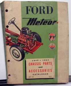 1949-1954 Ford Meteor Dealer Chassis Parts & Accessories Catalogue Book Orig