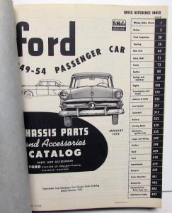 1949-1954 Ford Dealer Chassis Parts & Accessories Catalogue Book Passenger Car