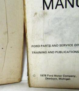 1979 Ford Ford Fiesta Service Shop Repair Manual