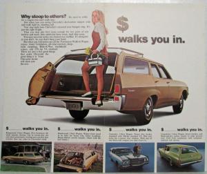 1970 Chevy Kingswood Brookwood Concours Greenbrier Station Wagon Sales Folder