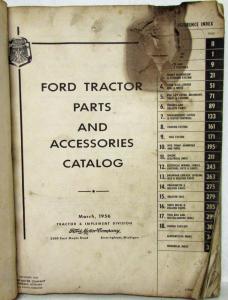 1939 1940 1947 1948 1953 54 1956 Ford Tractor Parts and Accessories Catalog 8N +