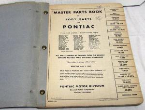 1942 & Earlier Pontiac Body Parts Book Catalog Chieftain Streamliner Torpedo