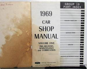 1969 Ford Car Service Shop Repair Manual 3 Vol Set Mustang Cougar Mark III