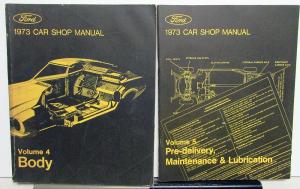 1973 Ford Car Service Shop Repair Manual 5 Vol Mustang Cougar Mark IV Original