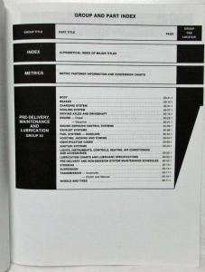 1980 Ford Lt Medium Heavy Truck Pre-Delivery Maintenance & Lube Service Manual