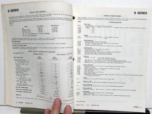 1985 Ford Heavy Truck Data Book Advance Information F600-900 School Bus HD