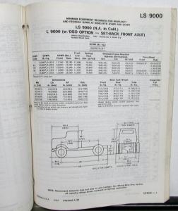 1985 Ford Heavy Truck Data Book Advance Information F600-900 School Bus HD