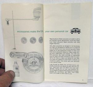 1958 Edsel Accessories Sales Brochure Original Rare