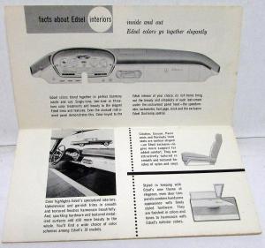 1958 Edsel Quick Facts & Figures Features Digest Sales Brochure Original