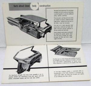 1958 Edsel Quick Facts & Figures Features Digest Sales Brochure Original