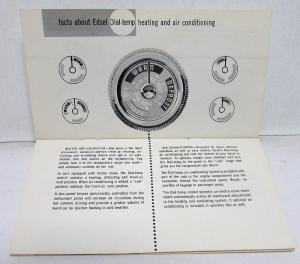 1958 Edsel Quick Facts & Figures Features Digest Sales Brochure Original