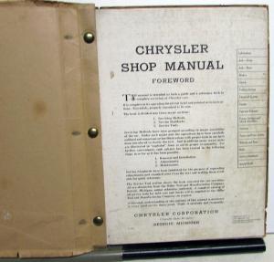 1937 Chrysler Service Shop Manual Repair C14 C15 C16 C17 Models Original