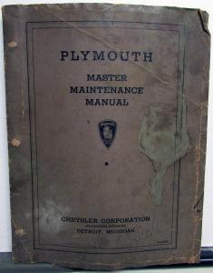 1934 1935 1936 Plymouth Maintenance Service Shop Manual Repair PE PF PG PJ P1 P2