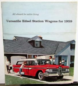 1959 Edsel Villager Station Wagon Color Sales Folder Mailer Original