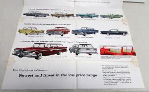 1959 Edsel Villager Station Wagon Color Sales Folder Mailer Original