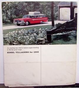 1959 Edsel Villager Station Wagon Color Sales Folder Mailer Original