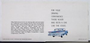 1958 Edsel Features Sales Brochure Color Original