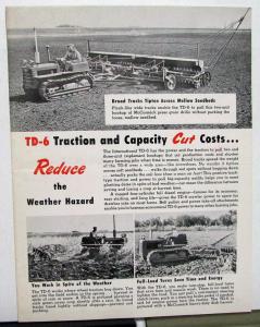 1950 International IH Sales Brochure Mailer Diesel Crawler TD-6 Farming Tractor