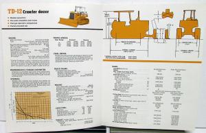 1981 International IH Dealer Sales Brochure TD-12 Crawler Dozer Tractor