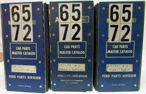 1965 1966 1967 1968 1969 1970 1971 1972 Ford Car Master Parts Catalog 3 Vol Set