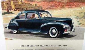 1940 Lincoln Zephyr Color Ad Proof Western States Time Fortune New Yorker Mags