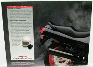 1988 Honda 1000 Hurricane Motorcycle Bike Dealer Sales Brochure CBR 1000F Folder