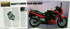 1989 Kawasaki Ninja 750R Motorcycle Dealer Sales Brochure ZX750-F3 Specs