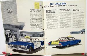 1960 60 FORD TAXI CAB FAIRLANE SALES BROCHURE TAXICAB