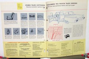 1960 60 FORD TAXI CAB FAIRLANE SALES BROCHURE TAXICAB