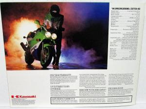 1990 Kawasaki Ninja ZX-7 Motorcycle Dealer Sales Brochure ZX750-H2 Specs