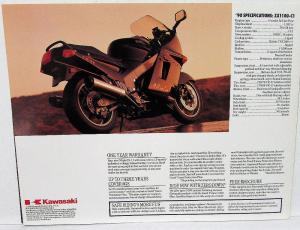 1990 Kawasaki Ninja ZX-11 Motorcycle Dealer Sales Brochure ZX1100-C1 Specs