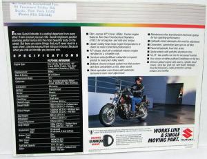 1986 Suzuki Intruder VS700GL Motorcycle Dealer Sales Brochure Folder