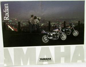 1989 Yamaha Motorcycle Dealer Sales Brochure Radian Folder