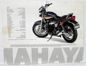 1989 Yamaha Motorcycle Dealer Sales Brochure Radian Folder