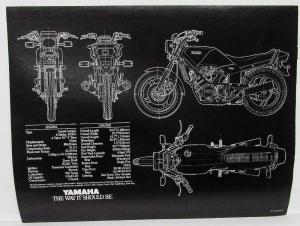 1982 Yamaha Vision 550 Motorcycle Dealer Sales Brochure