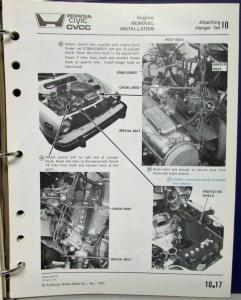 1975 Honda Civic CVCC Service Shop Repair Manual - Loose Leaf