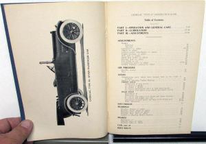 1916 Cadillac Eight Type 53 Owners Operator Manual Care & Operation Instruction