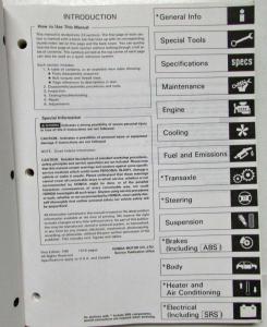 1996 Honda Civic del Sol Service Shop Repair Manual