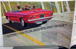 1962 Chevrolet Corvair Monza Convertible Spyder Sales Folder Original