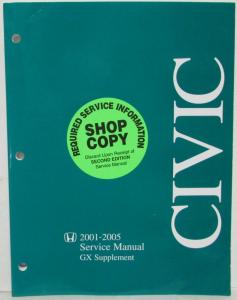 2001-2005 Honda Civic GX Service Shop Repair Manual Supplement