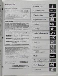 2001-2005 Honda Civic GX Service Shop Repair Manual Supplement