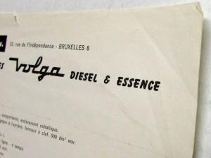 1960-1969 Volga Gas and Diesel Spec Sheet - French Text