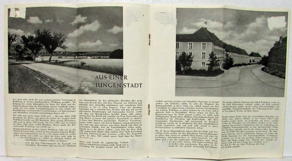 1947-1948 VW - Wolfsburg the Young City Folding Pamphlet