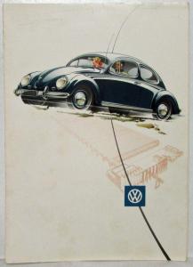 1954 VW Beetle Sales Brochure with Foldout