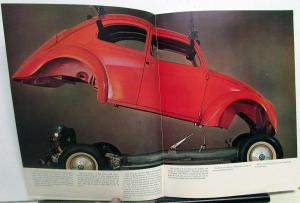 1963 VW What Makes a Volkswagen Color Sales Brochure Beetle Features Specs Orig